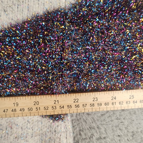 Anthropologie Moth Sweater Womens XS Sparkling Oversized Boxy Tensil Rainbow - Picture 10 of 11